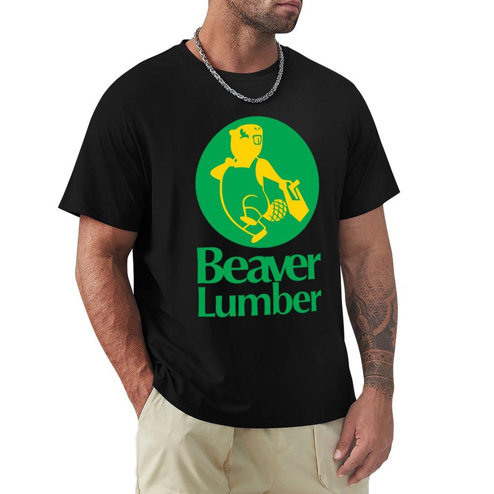 

Beaver Lumber T-Shirt Oversized Oversizeds Shirts Graphic Vintage Anime Shirt Oversized T Shirt Men 4XL зелений