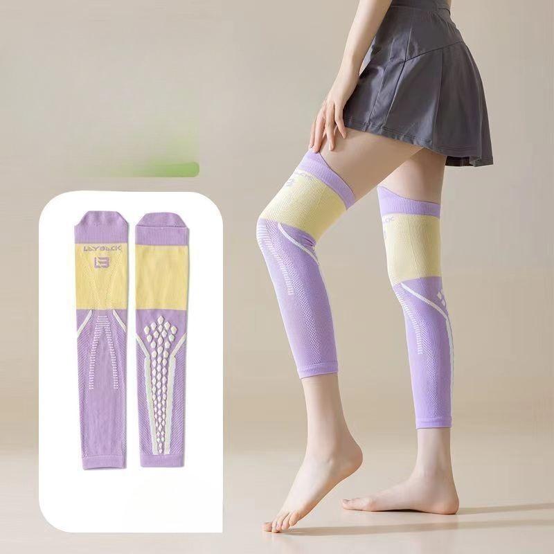 

Летние марафонские наколенники, компрессионные протекторы для ног, женские спортивные компрессионные чулки для велоспорта и бега 1 pair фиолетовый