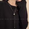 Elegant Double-Layer Long Sweater Necklace for Women