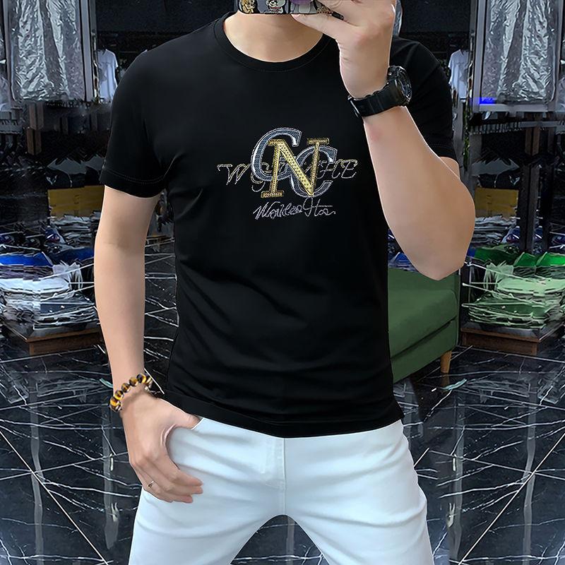 Fashion Men's Short-sleeve T-shirts Round Neck Thin Half-sleeve Middle-aged Summer Tops