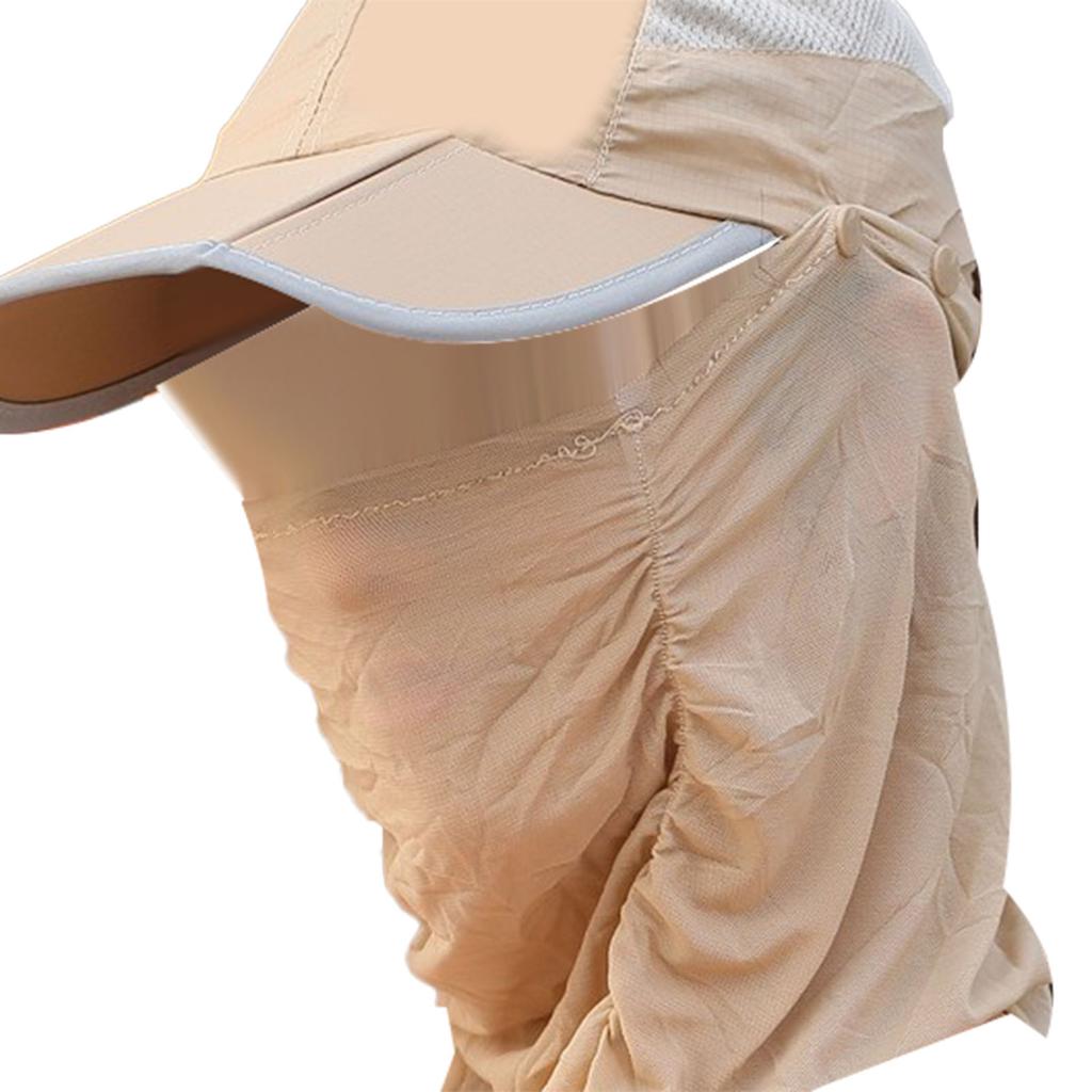 Sun Hat Quick Dry Foldable Sun Protection Fishing Cap Summer Wide Brim Hat for Men Women Outdoor Activities Khaki