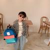 Stylish Korean Color-block Mini Backpack For Boys And Girls In Vibrant Colors