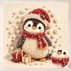 DIY Weihnachts-Perlenmalset für Pinguin- und Geschenke-Bastelarbeiten. Hauswanddekoration