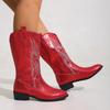 Fashion Winter New Style Fashionable Western Cowboy Boots Women Pointed Toe High Heel Shoes Ladies Embroidery Luxury Boots Zapatos Mujer