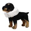 Royal Medieval Pet Collar Adjustable White Neck Ruff Costume Accessories for Dog Cats Themed Parties Photo Shoot