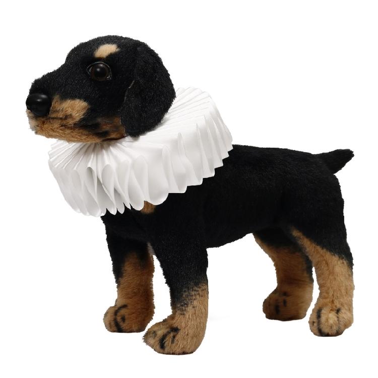 Royal Medieval Pet Collar Adjustable White Neck Ruff Costume Accessories for Dog Cats Themed Parties Photo Shoot