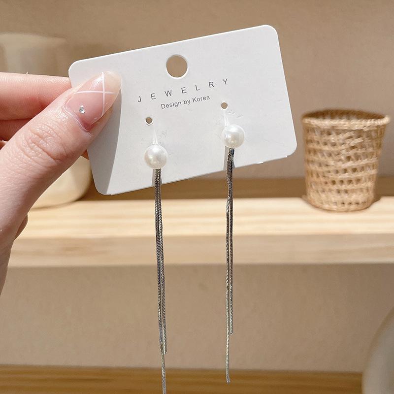Heart Round Imitation Pearl Butterfly Leaf Tulip Flower Drop Earrings Women Wedding Geometry Jewelry Trend Creative Accessories