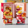 Restaurant Dessert Coffee Fruit Flower Store Snack Street View Cake Food House Building Blocks Kits Girls Bricks Model Kids Toys