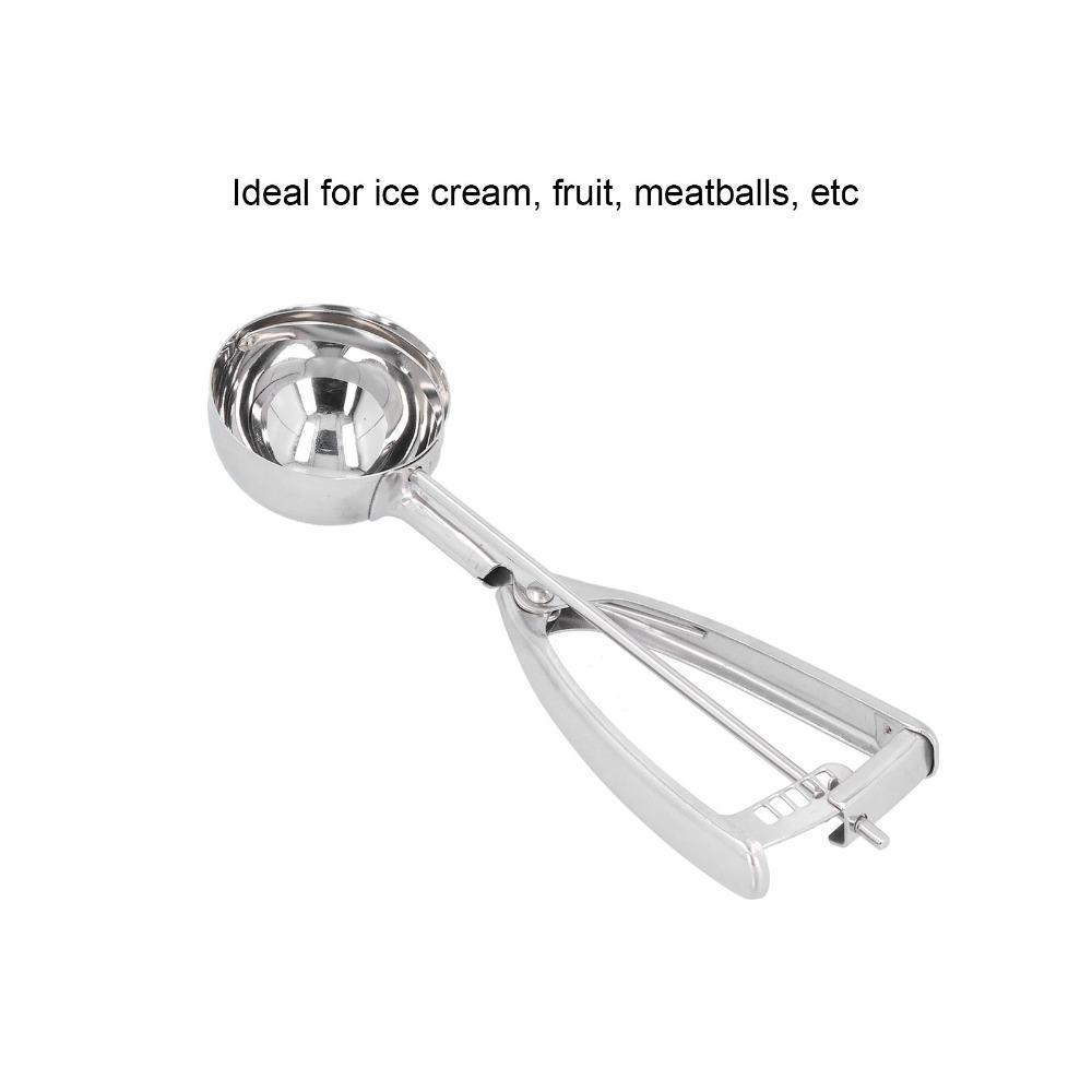 Trigger Release Ice Cream Scoop Stainless Steel Fruit Digging Spoon Durable Portion Scoop  For Home