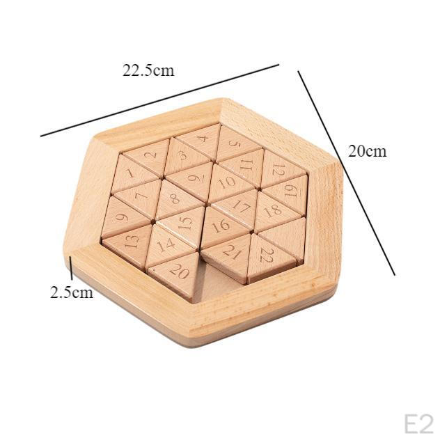 Hexagonal Number Sliding Puzzle Intelligence Logical Thinking IQ Brain Teaser for Kids Party Favor