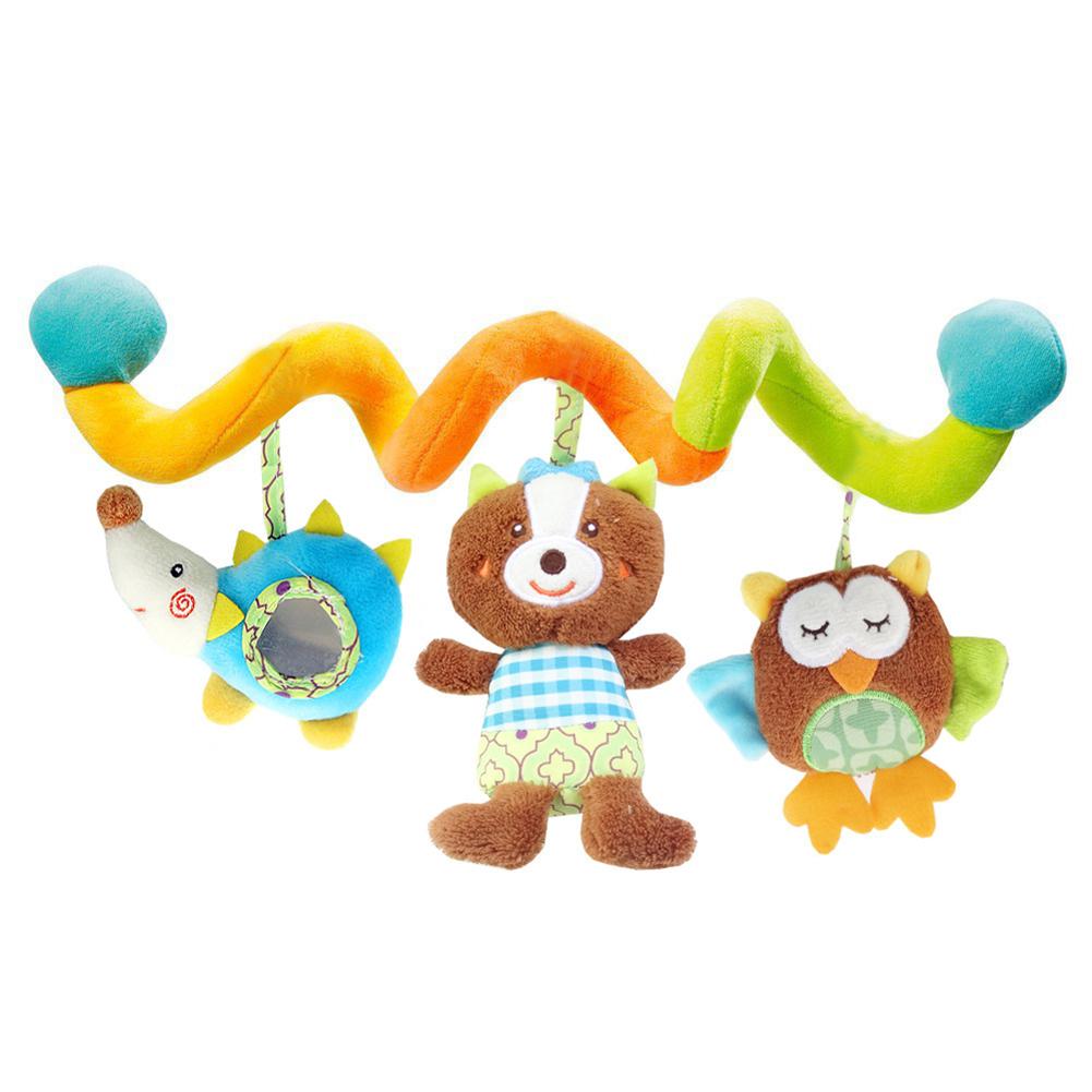 Carton Hanging Spiral Rattle Toy for Bed and Stroller JOV hedgehog winding#0