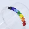 BONBEAU Rainbow Flower Beads Bracelet Rainbow Color Flower Bead Bracelet