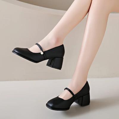 2024Runway Style Brand High Heels Women Pumps Sandal Mary Janes Fashion Round Toe Platform Chunky Prom Shoes Zapatos De Mujer