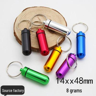 Aluminum Alloy Waterproof Mini Keychain Pill Bottle