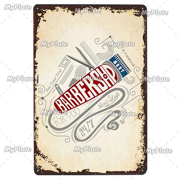 

Barber Rules Metal Sign Tin Sign Vintage Decor Room Decoration Metal Plaque Man Cave Bar Sign Poster Home Decor 20x30cm（7.8x11.8inch）