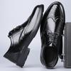 Fashion Luxury Brand High Quality Genuine Leather Business Leather Shoes Lace Up Oxford Shoes Mens Casual Dress Shoes Black Office Shoes