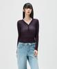 Mixxo Button-Up See-Through Long Sleeve T-Shirt_Miwlwg44Ms