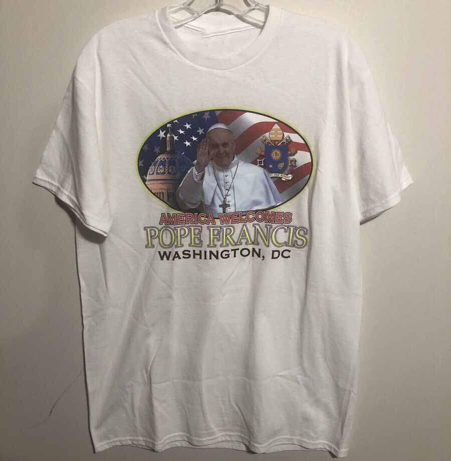 Pope Francis Visits America Shirt White Unisex S-5XL Unisex T-Shirt S