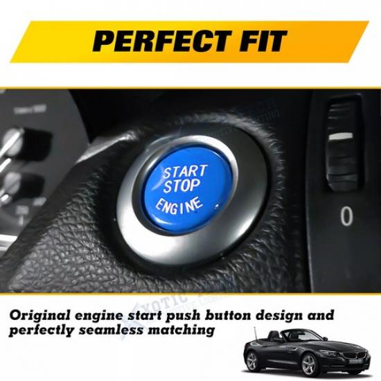 Blue Engine Start Stop Button Switch Cover For BMW F01 F02 F10 F11 5/7 Series