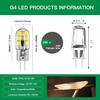 G4 LED Bulb 12V G4 Bi Pin Bulb 2W Equivalent to Halogen lamp 20W, 6000K White Light, Non-dimmable, Suitable for Landscape Bulbs 10-Pack