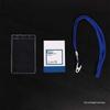 Transparent ID Card Holder with Lanyard - Waterproof QR Code Badge Sleeve for Students and Workers.