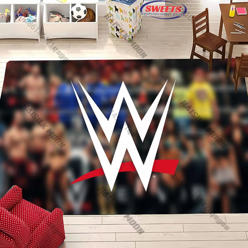 

17 Styles W-WWE Pattern Printed Carpet Bedroom Living Room Sofa Study Wrestling Training Hall All Seasons Rugs Holiday Gift Mat 40cm x 60cm