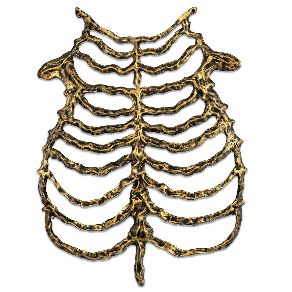 PU Skeleton Harness Lightweight Skeleton Costume Accessory Cosplay Costume Prop Halloween Gold
