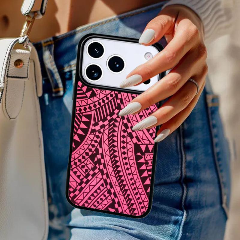 Maori Tribal Samoan Polynesian Soft Phone Case For iPhone 17 Air 14 15 13 12 Max Cover For Apple 16e 11 Pro Max Plus Coque