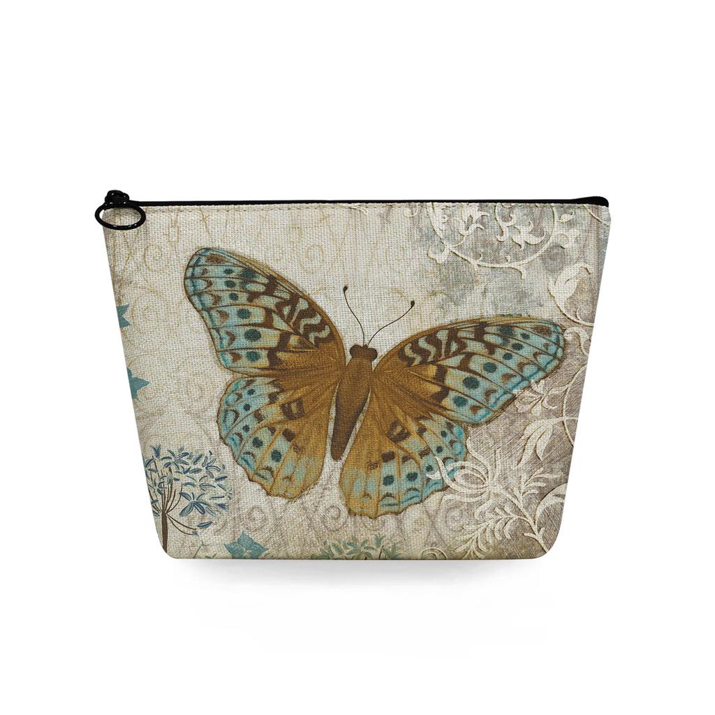 Women Butterfly Print Cosmetic Bag Toiletries Organize Travel Storage Case 6722