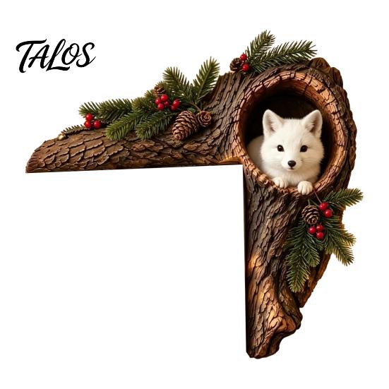 Nature Inspired Home Decor Chipmunk Tree Hollow Door Topper, Woodland Animal Frame Decor, Rustic Wood Bedroom Wall Decoration Corner Ornament