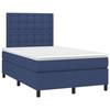 3142087 vidaXL Lit à sommier tapissier avec matelas Bleu 120x200 cm Tissu