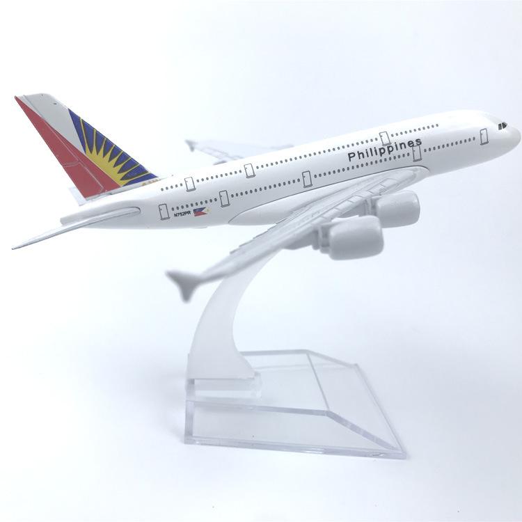 

16CM Alloy Aircraft Model Philippine 380 Collectible With Landing Gear Children s Toy Gift