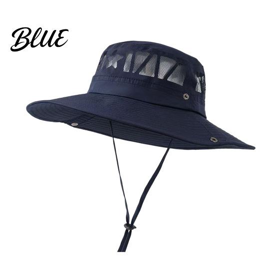 Cappello da Sole a Tesa Larga per Escursionismo Cappelli a Rete Uomo Protezione UV Cappello da Pesca Secchiello Traspirante Pescatore Donna Pieghevole Estivo Outdoor Spiaggia Safari