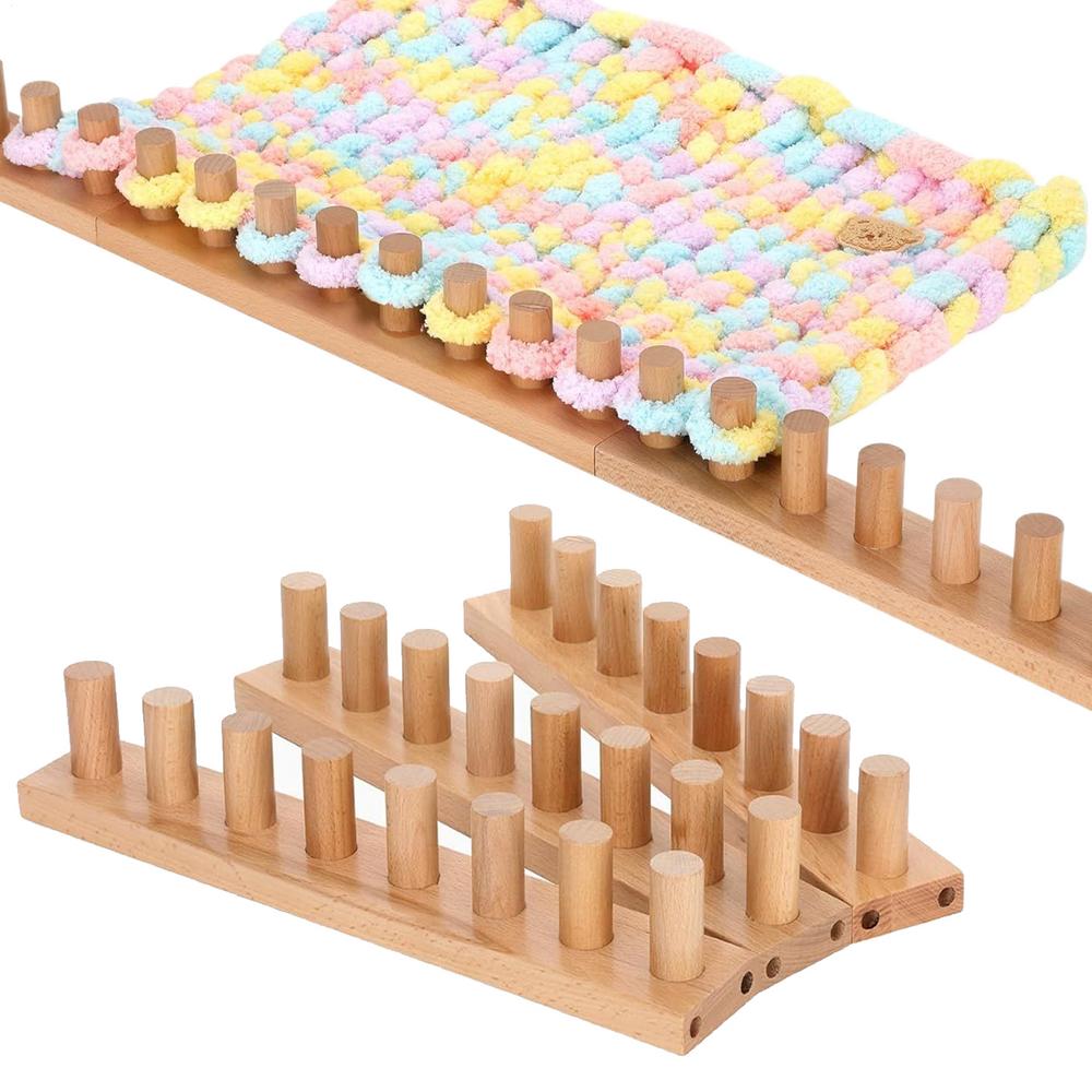 

Loom Knitting Kit Yarn Crochet Loom Kit Hand Knitting Set for Crafts Hobby Beginners Weaving Blanket Scarf Sewing Cushion