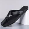 Herren Schwarz Leder Pantoffeln Einfache Flache Sommer Weiße Flip-Flops Outdoor Sandalen Braun Offene Zehen Strand Schuhe Übergröße