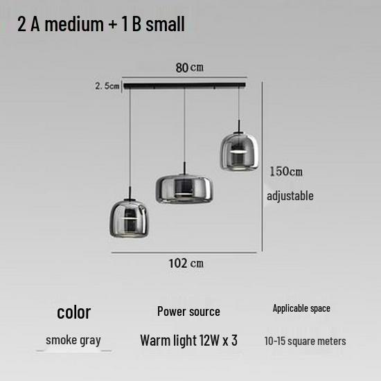 Italian Minimalist Glass Pendant Light for Bar, Study, Bedroom, or Bedside. Nordic Style, High-End, Simple Design.