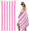 Asciugamano da Spiaggia Boho a Strisce Arcobaleno Assorbente Asciugatura Rapida Anti-Sabbia Asciugamano da Piscina con Fantasia a Strisce Ondulate Colorate Asciugamano Estivo per la Spiaggia