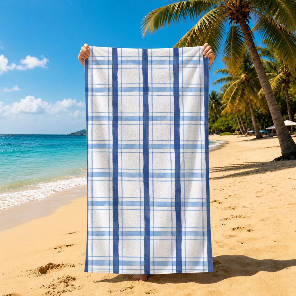 M-MinimalStripedFabric Pattern Towel Towel Soft Pool Gift For Travel Gym Shower Cool Camping Quick Dry Sports Large Beach Towel