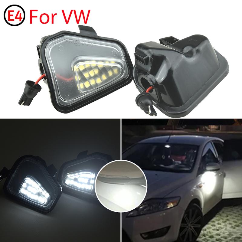 Fit For VW Scirocco137 2008- For VW EOS 1F7 1F8 2009-2015 2PCS LED Puddle Light Under Side Mirror Light