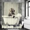 Funny Monkey Sitting In The Tub Shower Curtain, Bathroom Decorative Shower Curtain, Waterproof Shower Curtain With Hooks