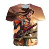 Men Women Gaming T-Shirt With 3D Digital Print Character Design Casual Short Sleeve Tee
