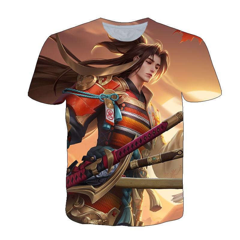 Men Women Gaming T-Shirt With 3D Digital Print Character Design Casual Short Sleeve Tee