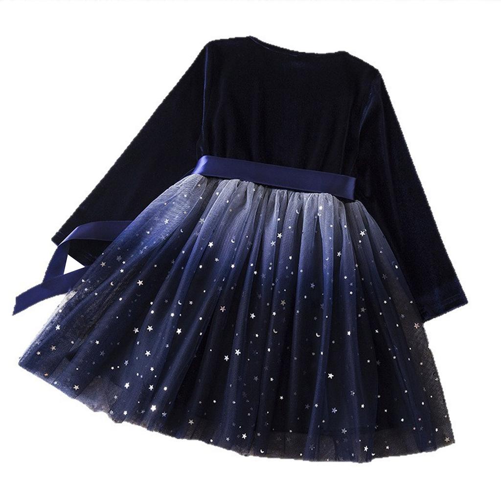 Girls' Tulle Dress - Gradient Princess Party Gown