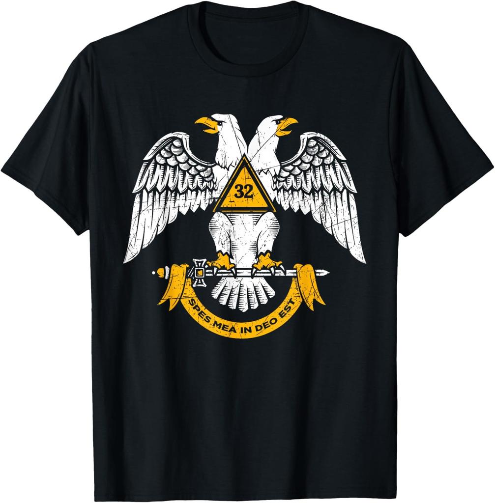 New Limited Patriotic Gift 32nd Degree Masonic Scottish Rite Wings T-Shirt