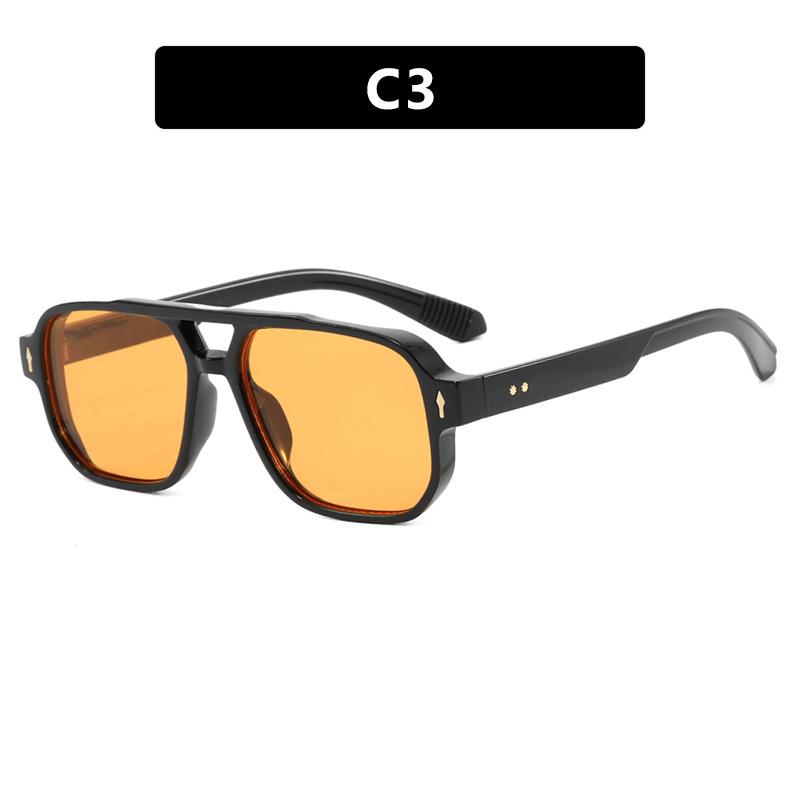 

Double Beam Small Frame Polygon Retro Sunglasses - European & American Style, Casual & Trendy for Driving As Shown