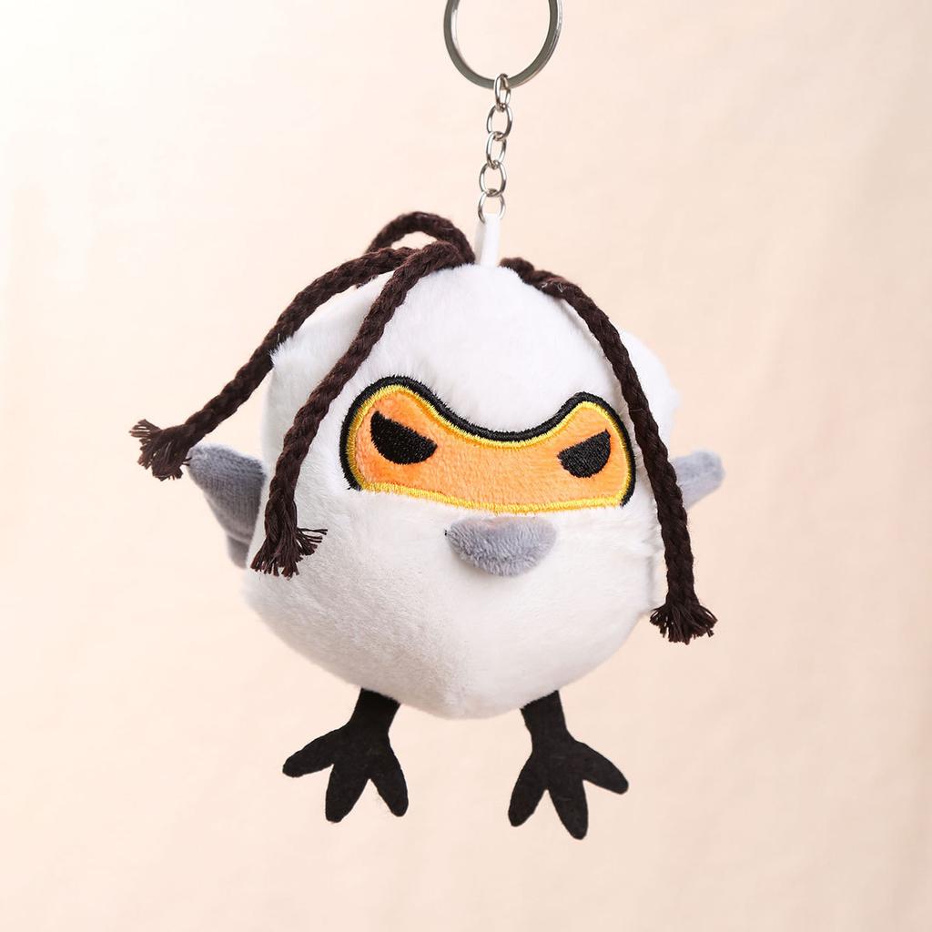 Evil Bird Pendant, Small Doll Keychain, Bag, Plush Toy, Birthday Gift, Girl's Rag Doll Doll.