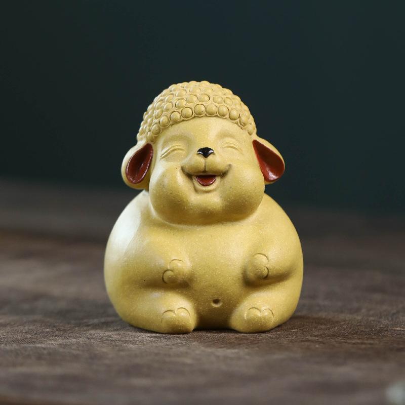 Yixing Zisha Zodiac Little Chicken Cute Sheep Tea Pet Aesthetic Fish Tank Landscaping Tea Figurine Play Toys Tea Statue Ornament