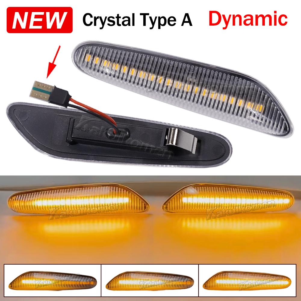 2x Dynamic LED Fender Light Side Marker For BMW 1 3 5 Serie E46 E60 E61 E81 E82 E87 E88 E90 E91 E92 E93 X1 E84 X3 E83 X5 E53