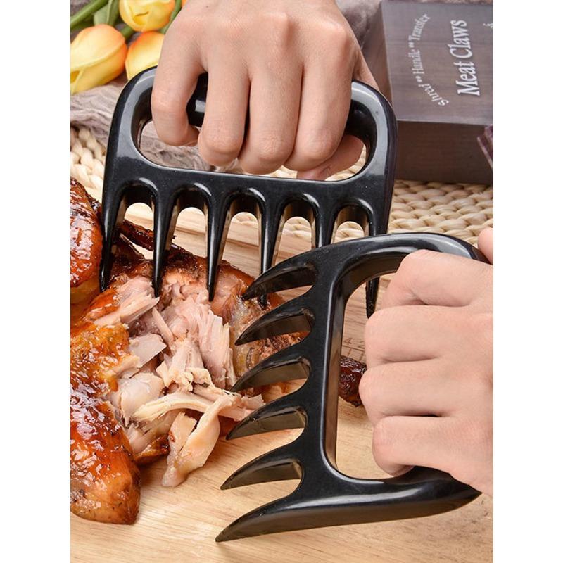 Black Bear Claw Meat Shredder Meat Processing Tool for Kitchen Chef 2 PCS