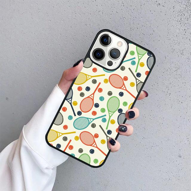 Tennis Ball Rackets Phone Case Cover For iPhone 17 Air 16 15 14 13 12 Pro Max 11 Pro Max Plus Coque Shell